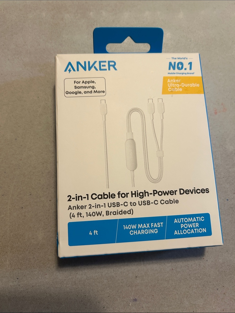 Anker 2-in-1 USB-C to USB-C Cable